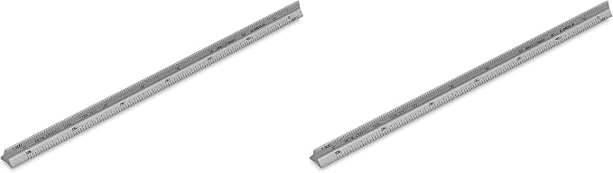 Alumicolor Aluminum Architect Metric Pocket Scale, 15CM, Silver (Pack of 2) by Alumicolor