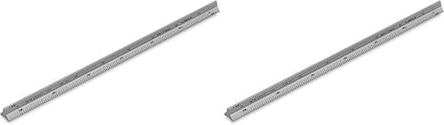 Alumicolor Aluminum Architect Metric Pocket Scale, 15CM, Silver (Pack of 2) by Alumicolor
