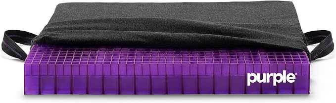 Purple Double Seat Cushion, Two-Sided Soft and Firm 2 Inch Gel Seat Cushion | GelFlex Grid for Office Chair, Car - Pressure-Reducing, Temperature-Neutral, No-Slip - Made in USA by Unknown
