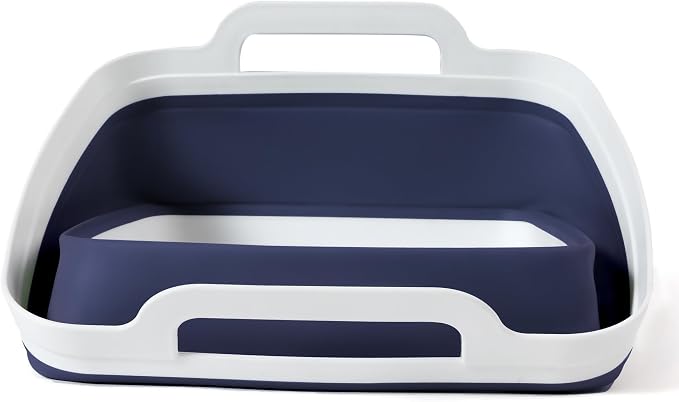 FOSJGO Collapsible Dish Basin with Drain Plug, Foldable Sink, 2.4 Gal (9L) | Space-Saving Wash Basin for Kitchen, Baby Bottles, Vegetable Washing, Camping, RV and Party Beverage Tubs - Image 4