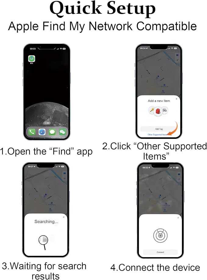 Mini GPS Tracker for Vehicles No Subscription, iOS Only, 4 Pack | Hidden Tracking Device, Car Tracker Work with Apple Find My, Vehicle Tracker with Audio for Kids, Dogs, Key, Luggage - Image 8