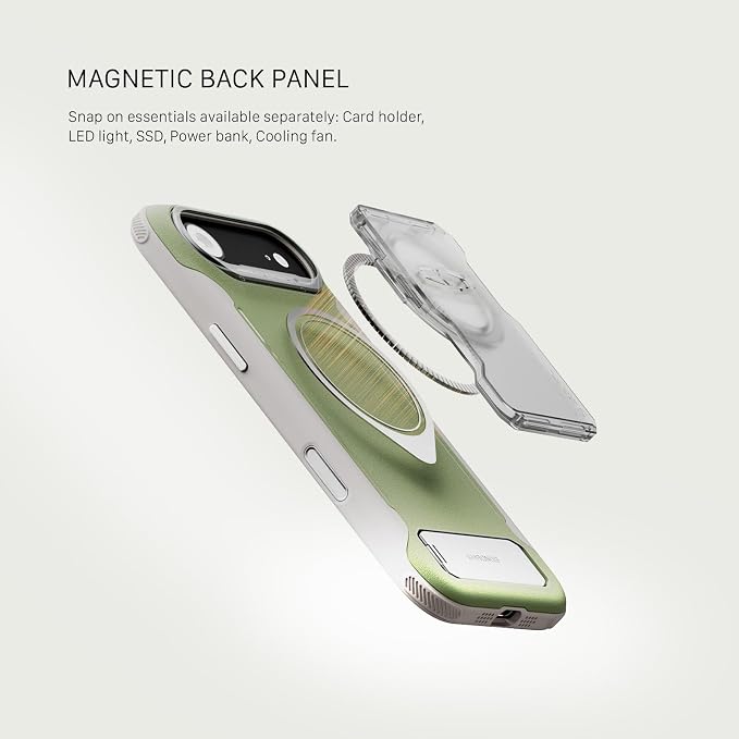 Tilta Khronos Lite Case Compatible with iPhone 17 Pro – Champagne | Lightweight Mobile Cage | Kickstand Support | Magnetic Accessory Mounts | Metal Lens Frame Protection | Professional Smartphone Rig - Image 2