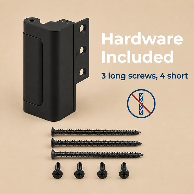 Prime-Line U 11449 High Security Door Lock, Matte Black Finish (Single Pack) - Image 4