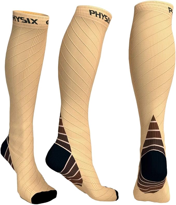 Physix Gear Compression Socks 20-30 mmHg - Men & Women - Running, Nurses, Shin Splints, Flight, Travel by PhysixGearSport