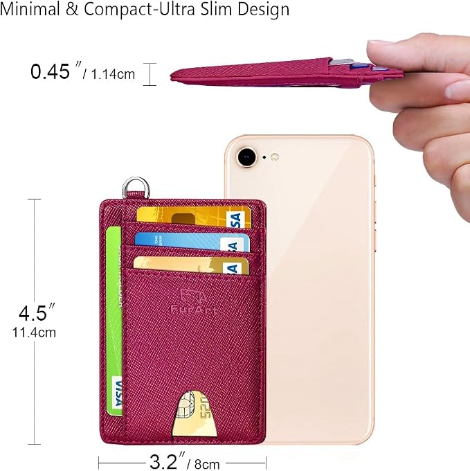 FurArt Slim Minimalist Wallet RFID Credit Card Holder for Men | slim minimalist compact rfid id window thin - Image 7