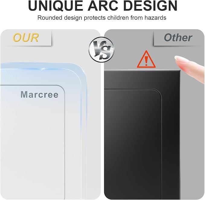 Marcree 0.23 Cubic Safe Box for Kids, Steel Security Safe with Key Lock | Home Safes with Rounded Design for Child Protection, Personal Lock Box for Home, 6.69 x 9.06 x 6.69 Inches, White - Image 3