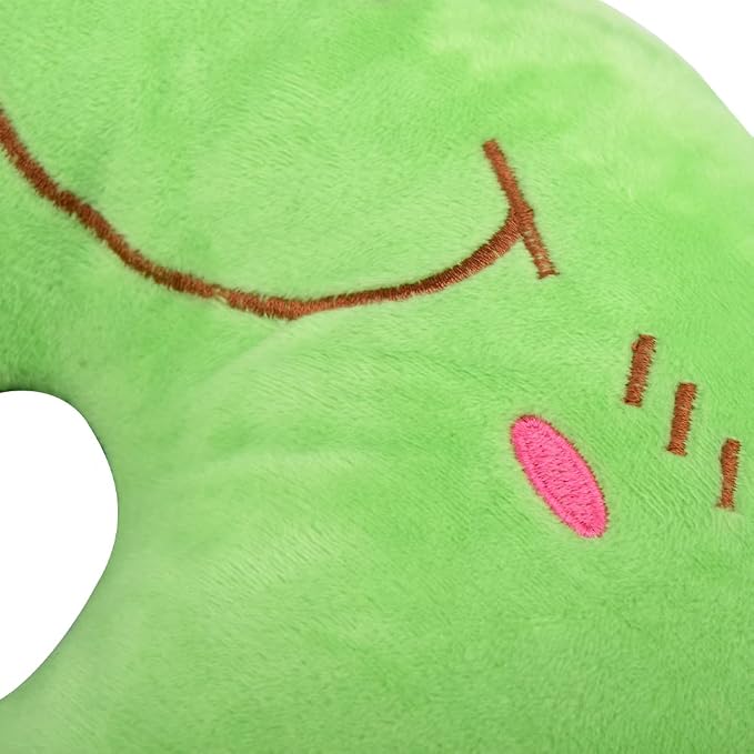 EKDJKK Travel Pillow for Kids, Cute Animal Neck Pillow Support U Shaped Cushion Plush Soft Rest Reading Pillow Sleeping Pillow for Airplane Train Car (Frog) - Image 5