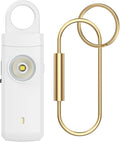 Rechargeable Personal Alarm for Women - Christmas Birthday Gifts for Women, Daughter, College Student, Teen Girl, Elders, Kids, Siren Alarm, Safety Keychain, USB Charging, White by ANKOSHUN
