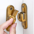 Brass 90/180 Degree Sliding Door Latches,Zinc Alloy Flip Latch | Barn Door Latch,Cabinet Lock,Right Angle Door Lock,for bedroom,cabinet,drawer,Gardens,Wine Cabinet,garage,window,Pet Cage by Wocoe