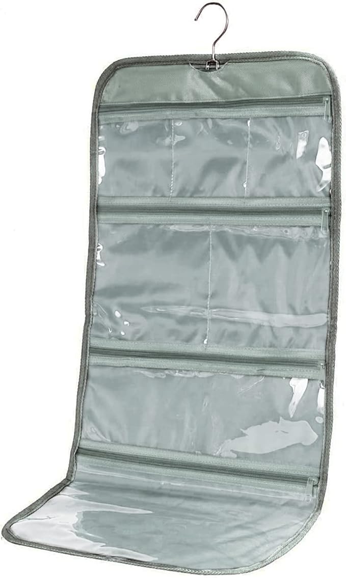 Foldable Clear Hanging Travel Toiletry Bag Cosmetic Organiser Storage by WODISON