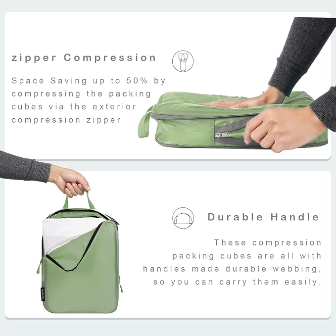 BAGAIL 6 Set Ultralight Compression Packing Cubes Packing Organizer for Travel Accessories Luggage Suitcase Backpack - Image 3