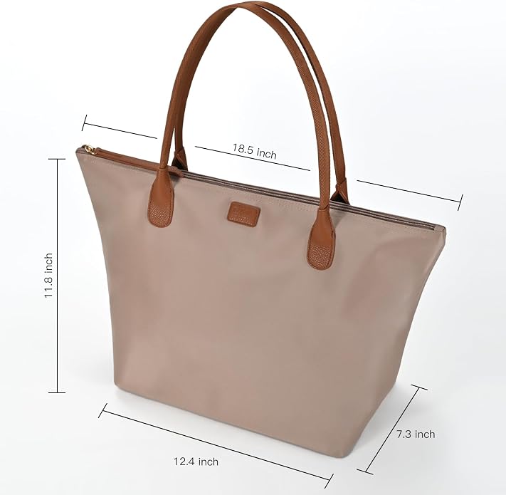 GAYI URBAN Nylon Tote Bag for Women, Large Foldable Weekend Hobo Purses for Women, Shoulder Tote Handbags with Zipper | Nylon - Image 4