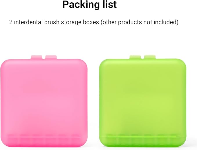 Interdental Brush Travel Case/Storage Case Compatible with TePe Interdental Brush, 2packs(Green and Pink) - Image 7