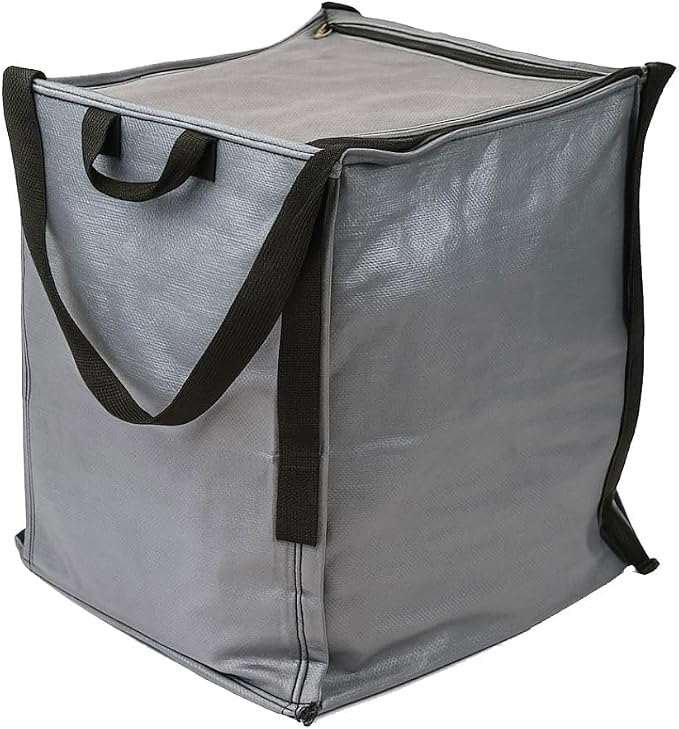 DURASACK 22-Gallon Zipper Top Heavy Duty Storage Tote Bags, Single, Gray | Rugged Woven Polypropylene Moving Bag, Reusable Self-Standing Design, Holds up to 500 Pounds by DURASACK