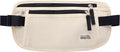 Unisex Money Belt For Men and Women, Slim Passport Holder RFID Blocking Travel Essentials Bags with Adjustable Strap Small Waist Pouch for Workout Running Travelling Hiking, Cream White by paissit