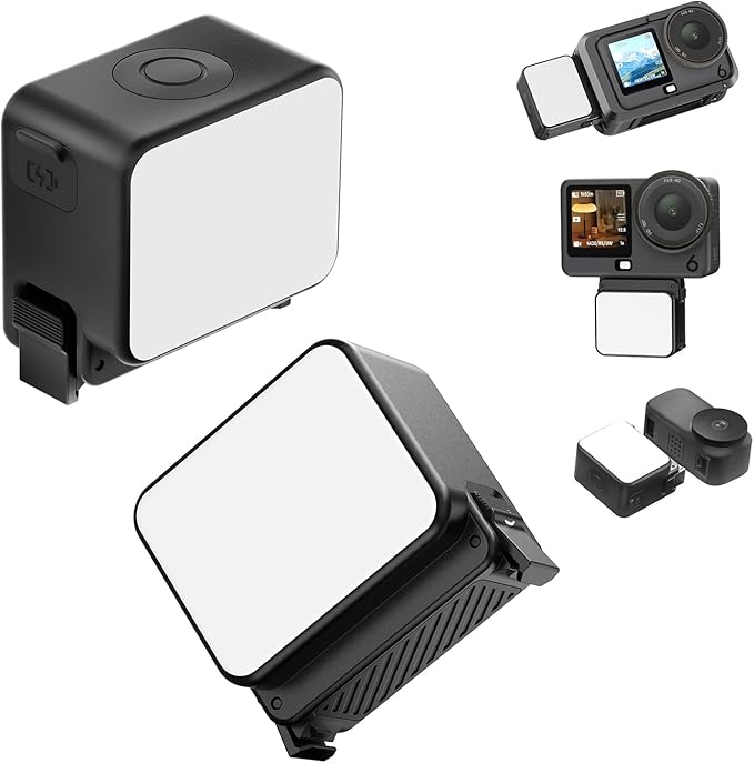 ULANZI LM24 IPX5 Waterproof Vlogging Light for DJI Osmo Nano/Osmo Action 6 | 200K-5600K CRI≥95 3 Brightness Levels Magnetic Mini LED Action Camera Video Light for Vlog Selfie Video Recording Photography by ulanzi
