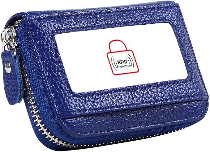Women's RFID Blocking 12 Slots Credit Card Holder Leather Accordion Wallet by Cynure
