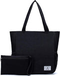 ETidy Large Capacity Foldable Tote Bag With Zipper | Water-resistant, Lightweight, Sandproof, Beach Bag, Gym Bag, Travel Shopping Bag by ETidy