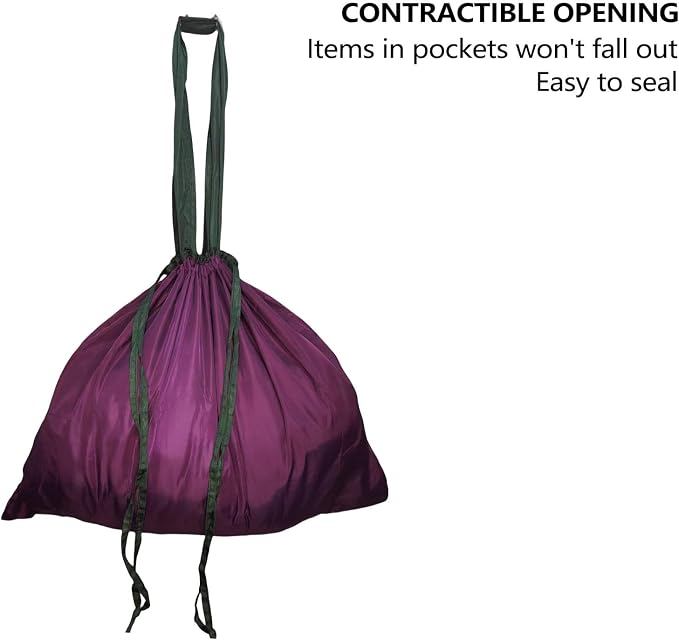 Reusable shopping tote bag, large capacity drawstring tightening top, foldable grocery tote bag, shoulder bag - Image 7