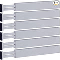Bambüsi Bamboo Drawer Dividers 6 Pack - Deep Drawer Organizer, Adjustable 16 to 22 Inch Expandable Dividers, 2.6 Inch High Wood Separators for Kitchen, Clothes, Bedroom, Bathroom, Office - Grey | Bamboo, Spring Loaded, No Tools Needed, Fits Wide Drawer... by Bamb%C3%BCsi