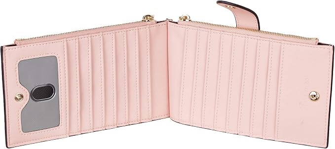 Travelambo Womens Leather Bifold Wallet, Slim RFID Blocking Card Holder | Large Capacity, 16 Card Slots & ID Window, 2 Zipper Pockets, Dual Snap Closure, Slim Lightweight, RFID Privacy Protection - Image 4