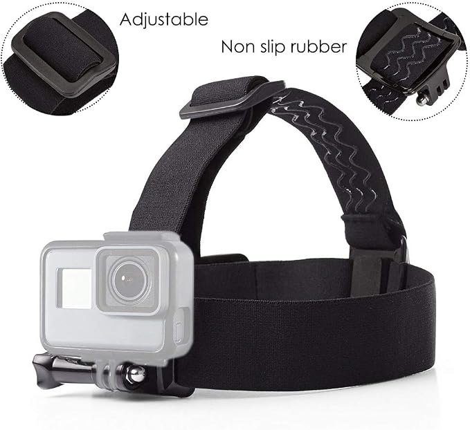 Action Camera Accessories Head Strap Mount Chest Harness | Compatible with AKASO EK7000 Brave 4 Brave 7 LE V50X Native/GoPro HERO 13 12 /VEMONT/Dragon Touch/ODDV/HLS/Apexcam/REMALI - Image 2