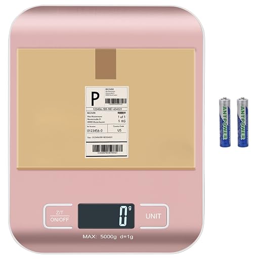Digital Shipping Scale,Stainless Steel Panel, Accurate Portable Postal Scale for Packages, Small Business,Kitchen, Food, Handmade, Liquids, and Boutique (Rose Gold Battery(5kg/1g)) - Image 2