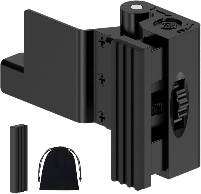 Upgraded Portable Security Door Reinforcement Lock - No Drilling Flip Lock Latch Prevents Unauthorized Entry Fits Inward-Opening Doors, Apartment, Hotel, Travel (Black-1 Pc) - Image 9