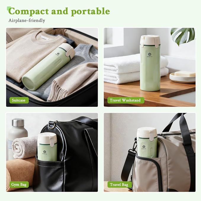 2 Pack 4 in 1 Travel Dispenser Bottle Four One Items Toiletry Containers Shampoo for Toiletries 4in -1 Soap 4-in-1 Leak Proof Rotatable Setpump Creams Sized TSA Refillable Lotion Cosmetic to Fill - Image 5