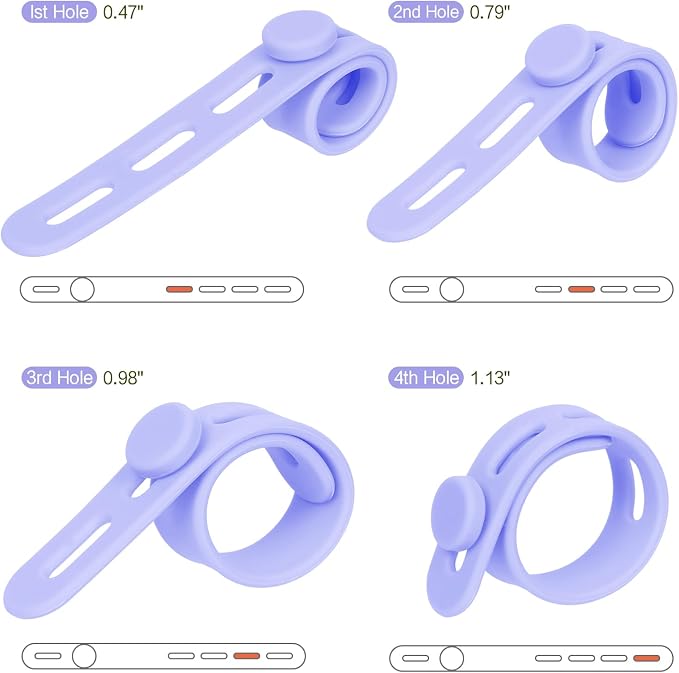 Donruby 30Pcs Silicone Cable Ties - Reusable & Washable with Locking Buckles, Adjustable Fastening Cable Management Straps, Multi-Purpose High Elasticity Cord Organizer (6 Colors) - Image 3