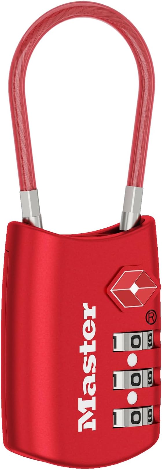 Master Lock 4688D Set Your Own Combination TSA Approved Luggage Lock, 1 Pack, Red - Image 2