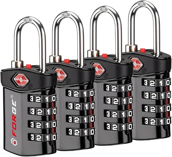 Forge Travel Lock,TSA Approved Luggage Locks for Air Travel, Gym Lockers, School Lockers, Pelican Cases, Gun Case, Easy Read Dials, Durable Alloy Body by Forge