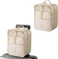 Resdenio 2 Pack Shoe Bags for Travel - Holds 3 Pair of Shoes, Portable Shoes Storage Bag Organizer, Travel Luggage Shoe Organizer for Women and Teenager (Beige) by Resdenio