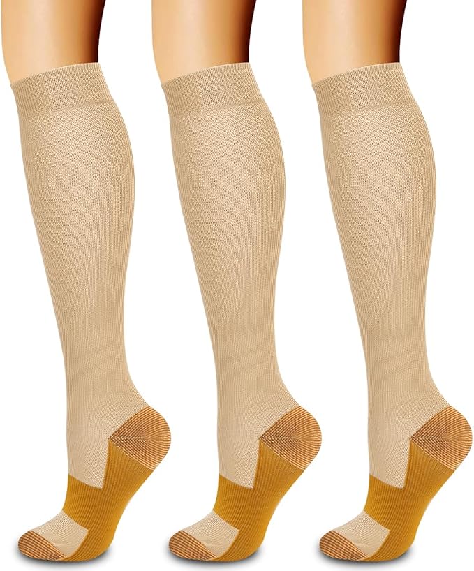 3 Pack Medical Compression Sock-Compression Sock For Women and Men Circulation -Best for Running,Nursing,Athletic Sports by LaiteHebe