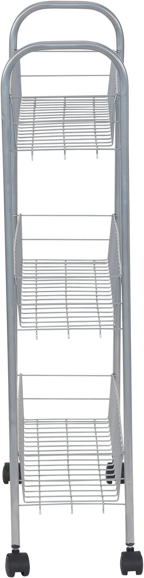 Household Essentials Slim Storage Cart, 3 Shelf Storage Cart with Wheels, Perfect for Laundry Rooms, Bathrooms, Pantries, Kitchens and More - Image 4