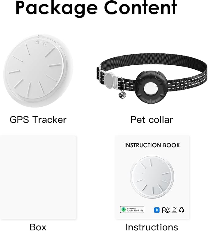 GPS Tracker for Cats (iOS Only),MINI Cat Tracker, Real-Time Location Pet Tracker,No Monthly Fee GPS Tracker, Compatible with Apple Find My,Territory & Location History,Up to 5-Day Battery Life (Black) - Image 6