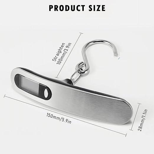 Luggage Scale, NEW 2.0 Portable Digital Suitcase Weight Scale with USB Charging, 110 Lb/50kg Luggage Scale with Hook, Travel Scale for Travel, Household and Outdoor - Image 8