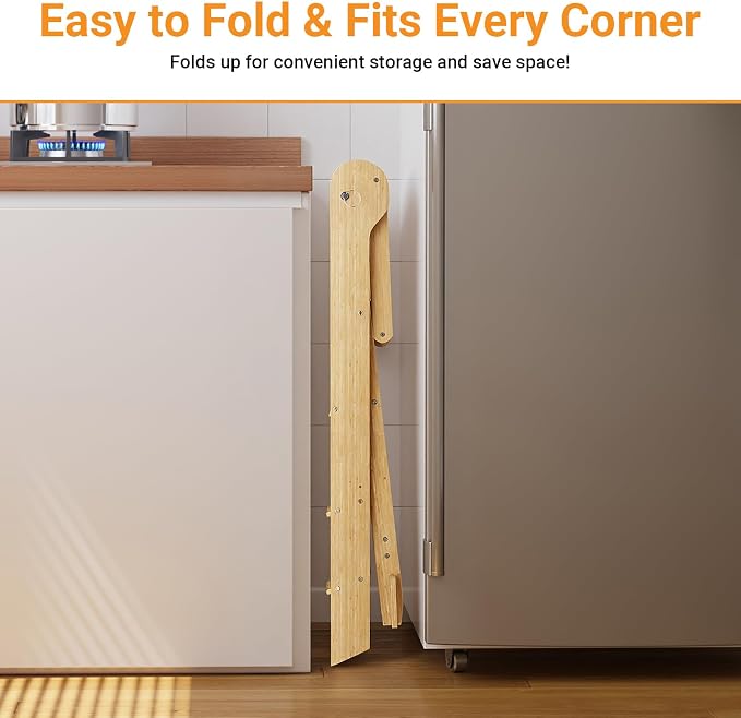 COSYLAND Foldable Toddler Kitchen Stool Helper - Standing Stool Tower | Folding 2-level Height Stand Tower, kids 18M-6Y, 70% pre-assembled anti-tip & non-slip bathroom Sink or Kitchen Counter - Image 8