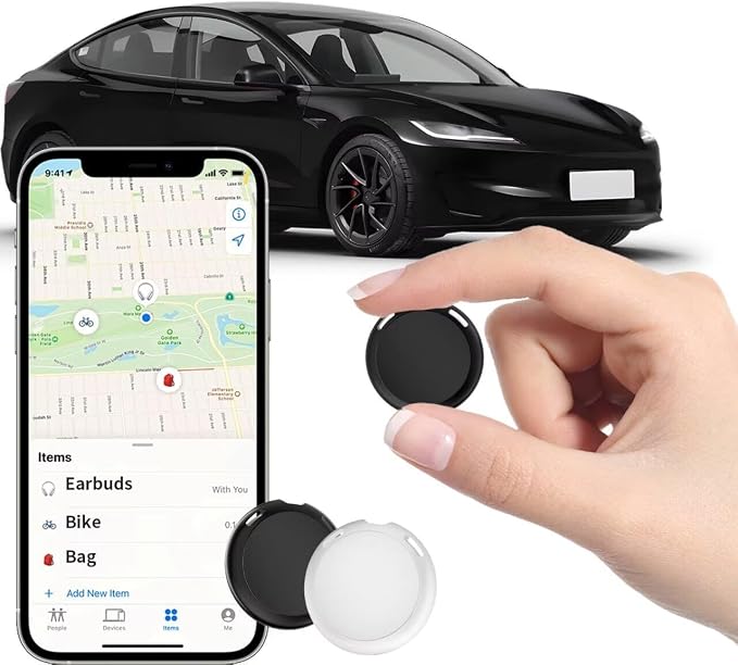 2 Pack GPS Trackers for Vehicles Work with Find My(iOS Only)Mini Car Finder by CYBERDOT