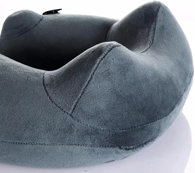 Keemall Portable Inflatable Travel Neck Pillow Flight & Airplane Essentials | Luxury Soft Fabric for Comfort, 360 Degree Ergonomic Neck Pillow, For Plane, Car & Long Road Trip, Portable with Carry Bag - Image 7