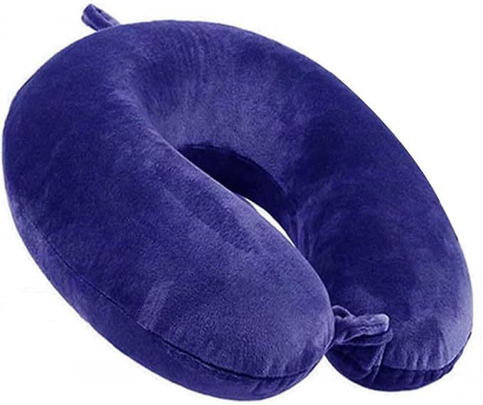 Travel Pillow - Memory Foam Neck Pillow Support Pillow,Luxury Compact & Lightweight Quick Pack for Camping,Sleeping Rest Cushion (Blue) by Unknown