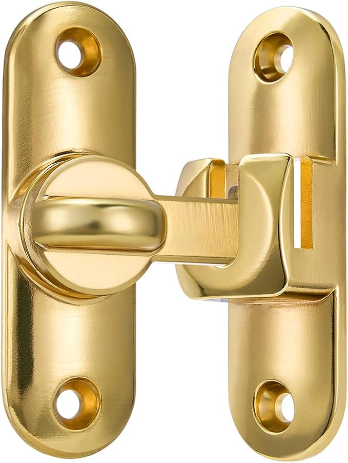 Gold 90/180 Degree Sliding Door Latches,Zinc Alloy Flip Latch | Barn Door Latch,Cabinet Lock,Right Angle Door Lock,for bedroom,cabinet,drawer,Gardens,Wine Cabinet,garage,window,Pet Cage - Image 7