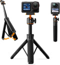 K&F CONCEPT 25.6" Selfie Stick Tripod for DJI Osmo Action 5 Pro | Pop Open Extendable Handle Grip Magnetic Quick-Release Adapter Travel Video Shooting Stand for Osmo Action 3/4/Osmo 360 MS78 by KFCONCEPT