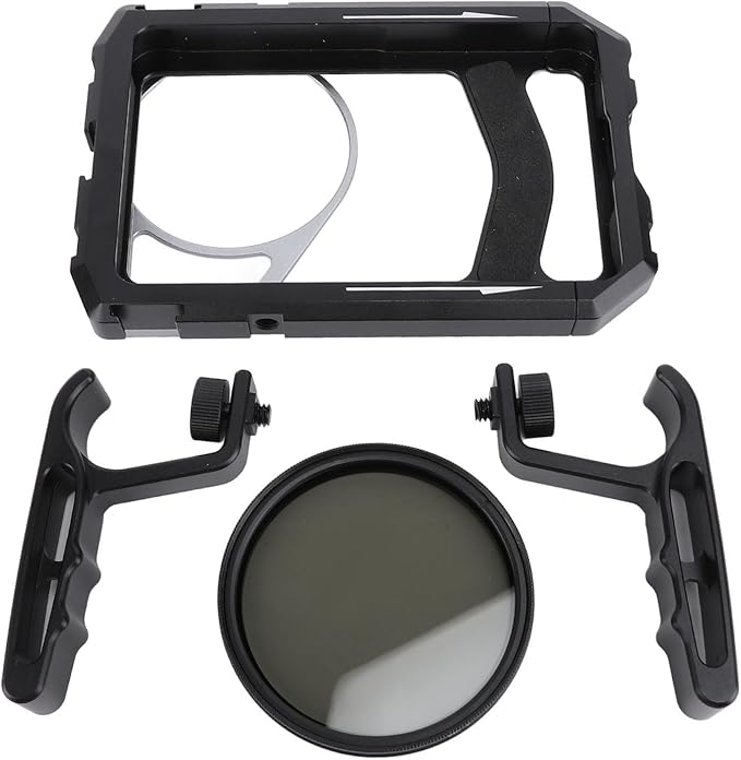 Phone Stabilizer Rig, Aluminum Alloy Optical Glass Smartphone Video Rig Telescopic 1/4 Inch Screw Hole for Filmmaking - Image 6