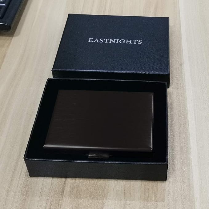 RFID Credit Card Holder Protector Metal Credit Card Wallet Business Card Holder for Men Women Gift Box Package (Black) - Image 7