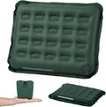 Inflatable Seat Cushion with Adjustable Firmness (Dark Green) | adjustable firmness, lightweight, waterproof, non-slip. For stadium, office, camping, car & long flights by Bebykilemi