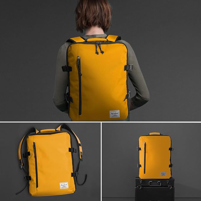Lightweight Under-seat Backpack for Clothes Travel Overnight Women Men, 15.6 Laptop Minimalist Backpack, Stylish and Casual, Papaya - Image 7