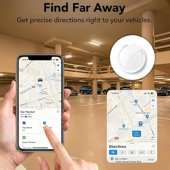 2 Pack GPS Tracker for Vehicles for Apple Find My Car Locator Tag iOS Only | Mini Real-Time Hidden Car Tracker Tag Undetectable Tracking Device for Car Global Coverage No Monthly Fee or SIM Required - Image 5