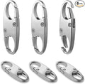 CooBigo 6pcs Anti Theft Zipper Lock Clips for Bag Pull Replacement, Silver | Zinc Alloy Double Opening Small Carabiner Clips Anti Theft Zipper Clip for Keychain Charm, Luggage Bag Lock, Travel & Camping by CooBigo