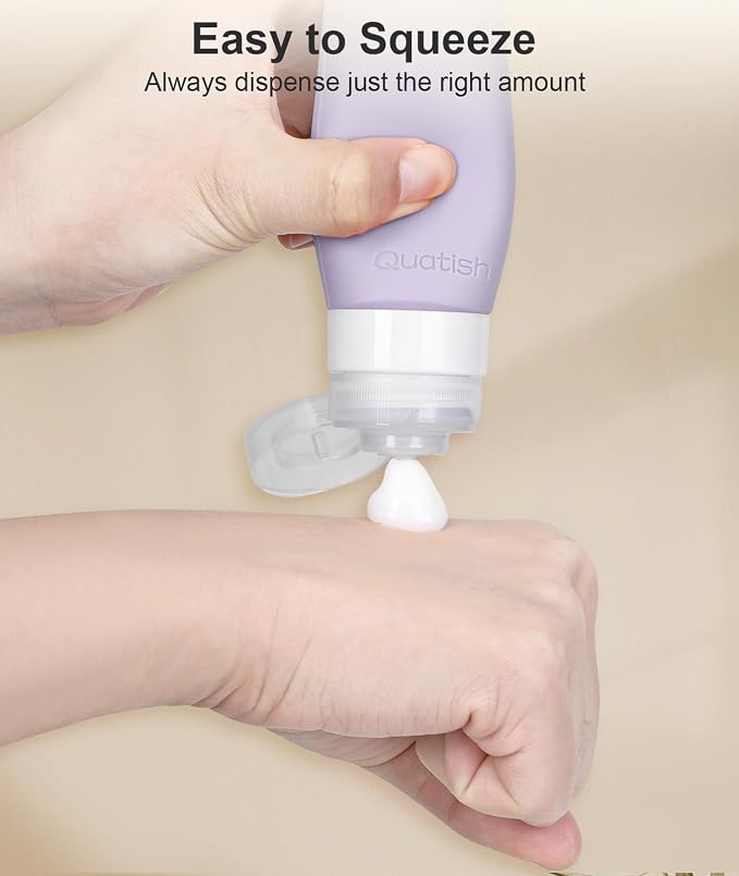 20 Pack Travel Bottles for Toiletries, Original Patented, TSA Approved Travel Size Containers, Leak Proof Silicone Shampoo and Conditioner Bottles Women & Men, Airplane Cruise Essentials, Periwinkle - Image 4